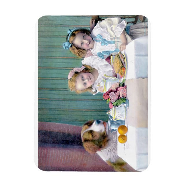 Vintage-Teeparty  Magnet (Vertikal)