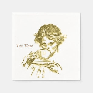 Vintage Teezeit Serviette
