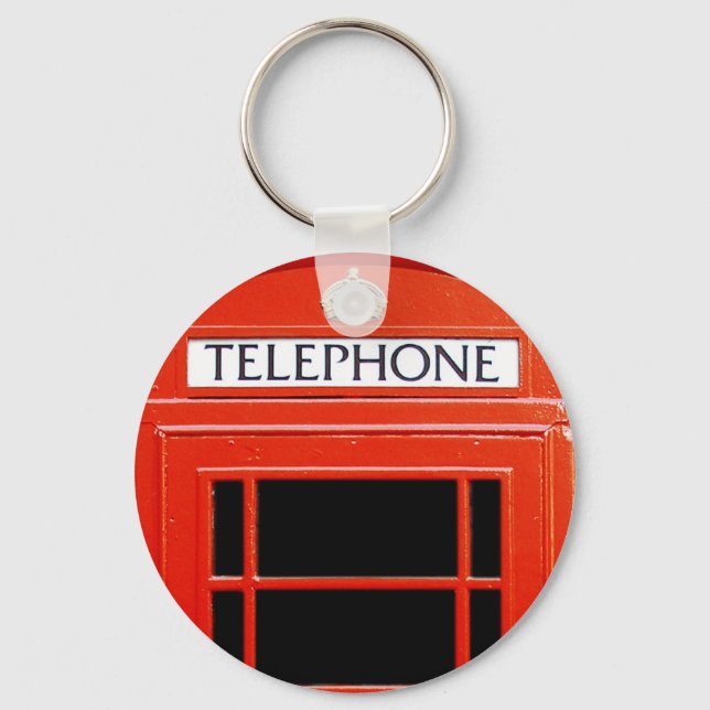 Vintage Telefon Booth Schlüsselanhänger (Vorderseite)