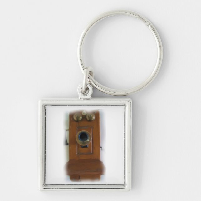 Vintage-Telefon-Schlüsselanhänger Schlüsselanhänger (Vorne)