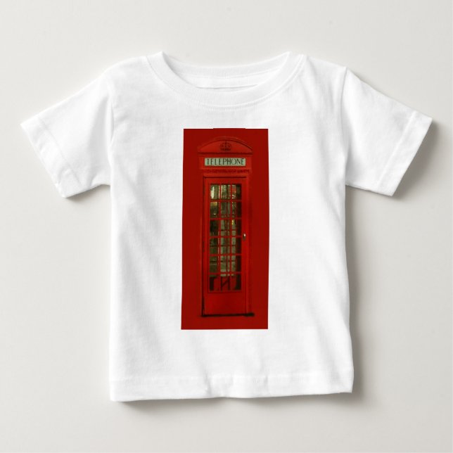 Vintage Telefonbox Baby T-shirt (Vorderseite)