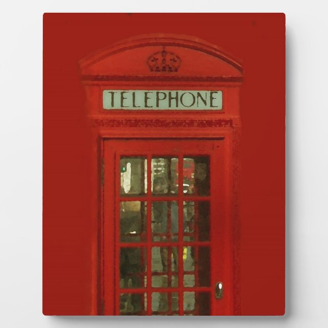 Vintage Telefonbox Fotoplatte (Vorderseite)