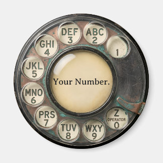 Vintage Telefonwählscheibe Magnet