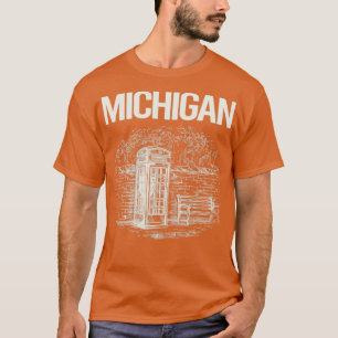 Vintage Telefonzelle Michigan  T-Shirt