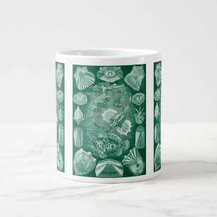 Vintage Teleostei Muscheln und Fische von Ernst Ha Jumbo-Tasse