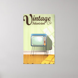 Vintage Television Co. Werbespot Leinwanddruck