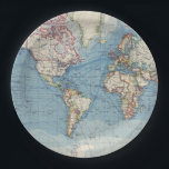 Vintage Teller<br><div class="desc">Vintage Kartenpapier-Teller mit altem Weltkarten-Hintergrund. Diese Vintagen Kartenpapier-Teller können einfach für Ihre Veranstaltung angepasst werden,  indem Sie einfach den gewünschten Text im Schriftart-Stil hinzufügen.</div>