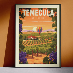 Vintage Temecula Kalifornien Poster