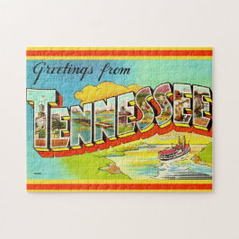Vintage-Tennessee-Grußpostkarte 11x14