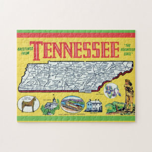 Vintage Tennessee-Karte