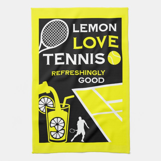 Vintage-Tennis-Limonade Geschirrtuch (Vertikal)