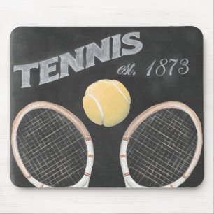 Vintage-Tennis-Schultafel-Design Mousepad