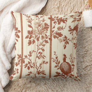 Vintage Terrakotta-Bauernhuhn-Toile-Design Kissen