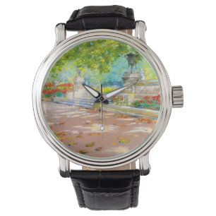 Vintage Terrasse, Park mit Aussicht (1887) zeichne Armbanduhr
