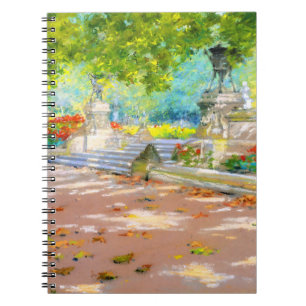 Vintage Terrasse, Park mit Aussicht (1887) zeichne Notizblock