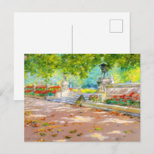 Vintage Terrasse, Park mit Aussicht (1887) zeichne Postkarte