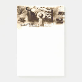 Vintage Tesla Letterhead-Illustration Post-it Klebezettel