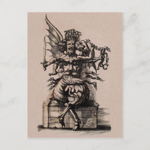 Vintage Teufel-Kunstpostkarte Postkarte