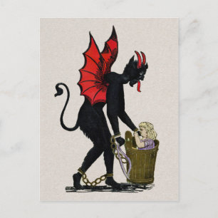 Vintage Teufel Postkarte