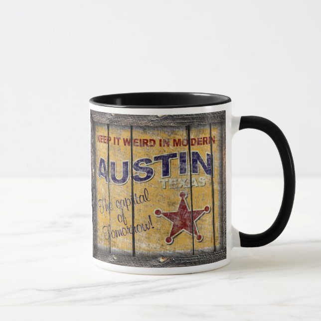 Vintage Texas- - Austin-Tasse Tasse (Rechts)