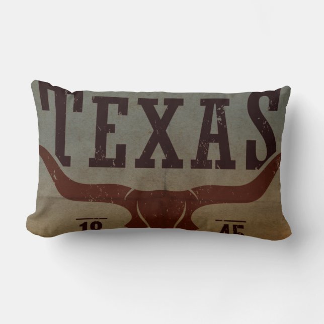 Vintage Texas Cowboy Lumbar Coussin (Recto)