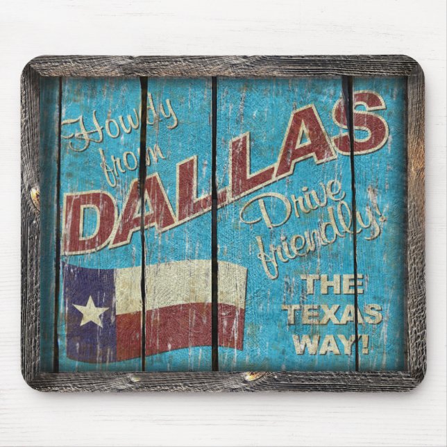 Vintage Texas- - DallasMouseauflage Mousepad (Vorne)