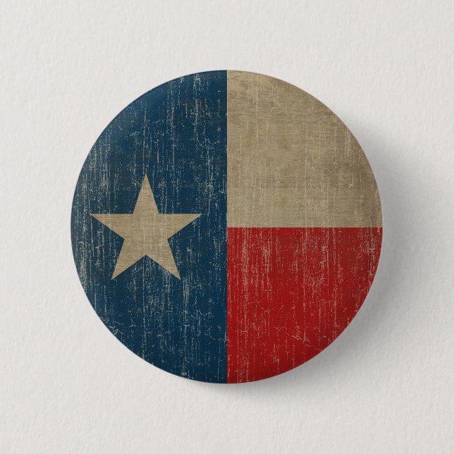Vintage Texas-Flagge Button (Vorderseite)