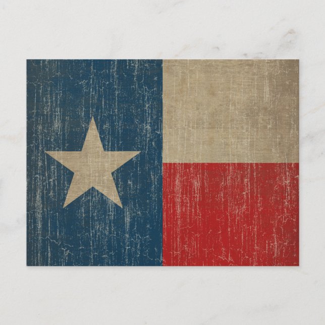 Vintage Texas-Flagge Postkarte (Vorderseite)