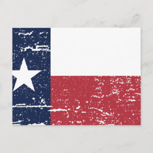 Vintage TEXAS-Flagge Postkarte