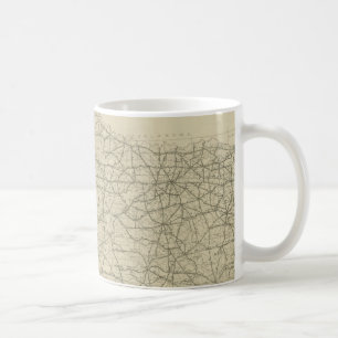 Vintage Texas-Landstraße Map (1919) Kaffeetasse