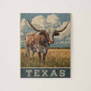 Vintage Texas Longhorn Bull Retro Reise