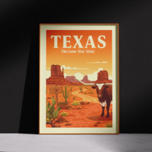 Vintage Texas Poster