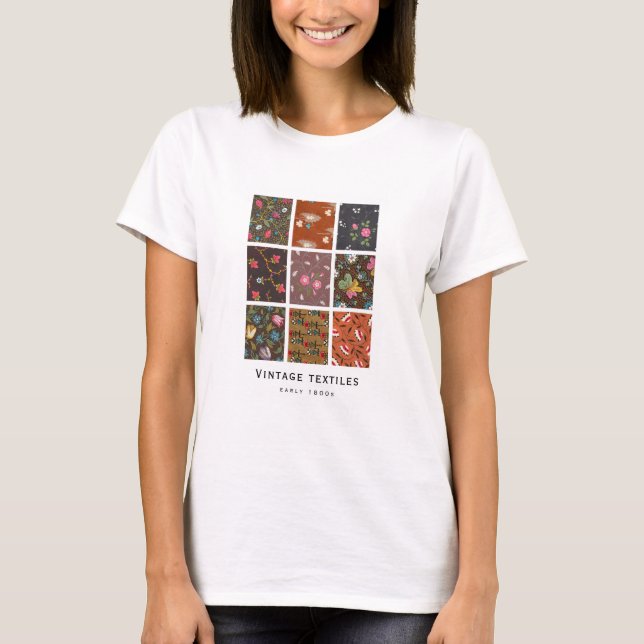 "Vintage Textilien" | 1800er Designs T - Shirt (Vorderseite)
