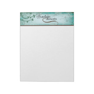Vintage Textur Aquamarine Notiz Papier mit Blattma Notizblock