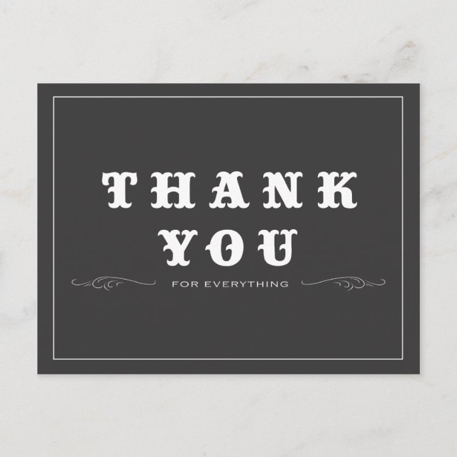 Vintage Thank You Postcard Postkarte (Vorderseite)