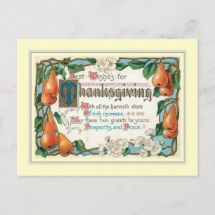 Vintage Thanksgiving Feiertagspostkarte