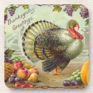 Vintage-Thanksgiving-Korkuntersetzer Getränkeuntersetzer