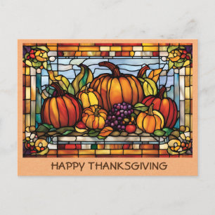 Vintage Thanksgiving-Kürbis Herbst Ernte Postkarte