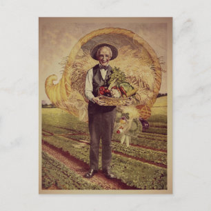 Vintage Thanksgiving Postkarte