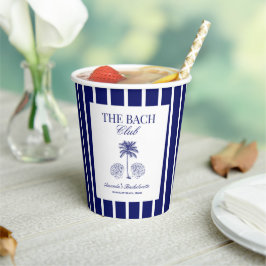 Vintage The Bach Club Navy Beach Bachelorette Pappbecher
