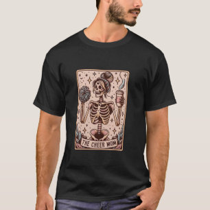 Vintage The Cheer Mom Tarotkarte Skelett Mütter  T-Shirt