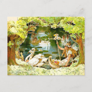Vintage The Fairies Lake Postkarte