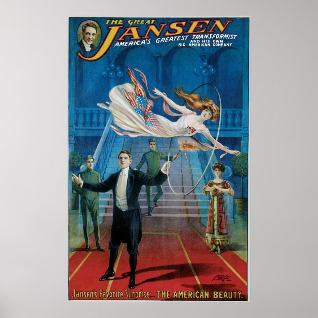Vintage The Great Jansen Advertising Poster (Vorne)