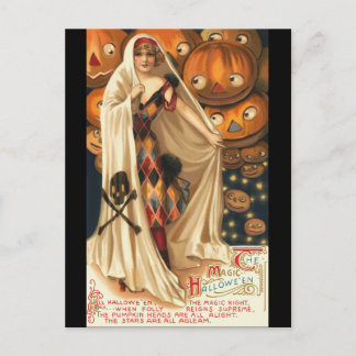Vintage The Magic Halloween Postkarte