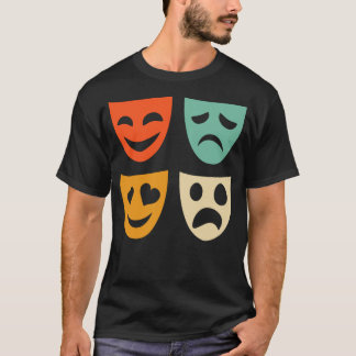 Vintage Theatermaske Theaterschauspielerin D T-Shirt
