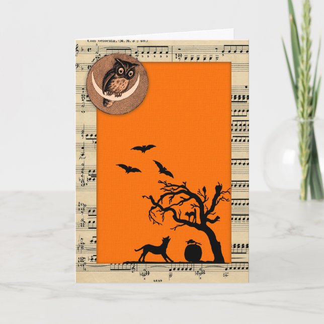 Vintage Themed Halloween-Karte Karte (Vorderseite)