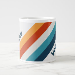 Vintage Thistle Stripes with Name Jumbo-Tasse