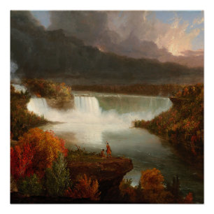 Vintage Thomas Cole Entfernte Ansicht der Niagara  Poster