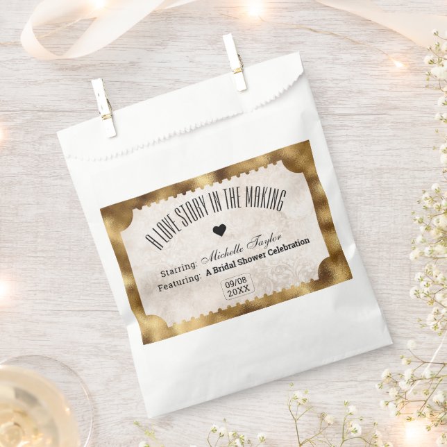 Vintage Ticketbridal Geschenktütchen (Ausgeschnitten)