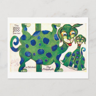 Vintage-Tier-Papierpuppe--Freakah Postkarte